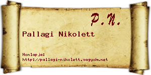 Pallagi Nikolett névjegykártya