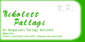 nikolett pallagi business card